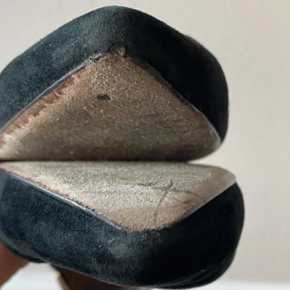 Tory Burch Black Suede Elizabeth pointy toe flats Sz  7 - Picture 8 of 10